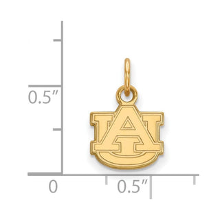 10k Gold LogoArt Auburn University A-U Extra Small Pendant
