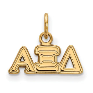 Sterling Silver Gold-plated LogoArt Alpha Xi Delta Sorority Greek Letters Extra Small Pendant