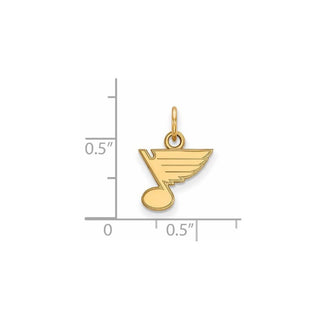 14k Gold NHL LogoArt St. Louis Blues Extra Small Pendant