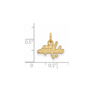 10k Gold NHL LogoArt Washington Capitals Extra Small Pendant