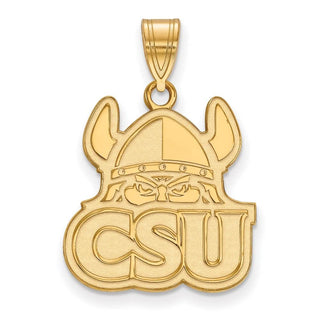 Sterling Silver Gold-plated LogoArt Cleveland State University Large Pendant