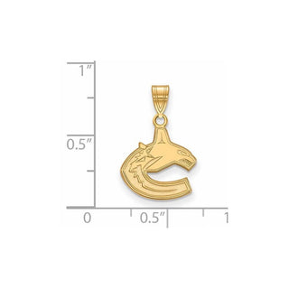 14k Gold NHL LogoArt Vancouver Canucks Small Pendant