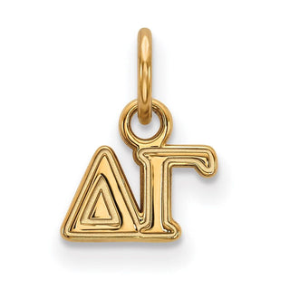 Sterling Silver Gold-plated LogoArt Delta Gamma Sorority Greek Letters Extra Small Pendant