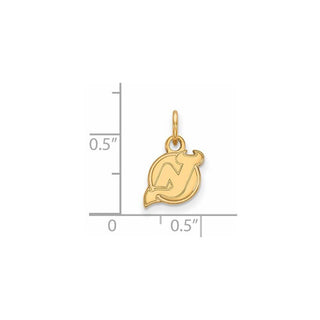 10k Gold NHL LogoArt New Jersey Devils Extra Small Pendant