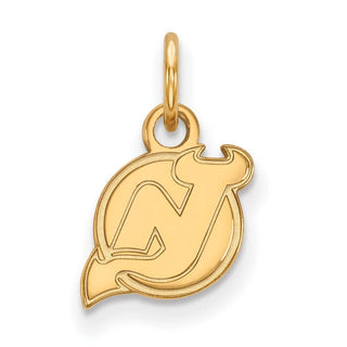 10k Gold NHL LogoArt New Jersey Devils Extra Small Pendant