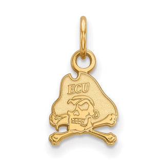 Sterling Silver Gold-plated LogoArt East Carolina University Pirate Extra Small Pendant