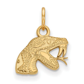 10k Gold LogoArt Florida A and M University Rattler Extra Small Pendant