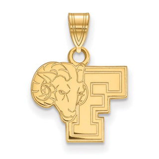 Sterling Silver Gold-plated LogoArt Fordham University Ram Small Pendant
