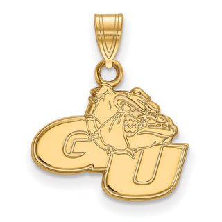 14k Gold LogoArt Gonzaga University G-U Bulldog Small Pendant