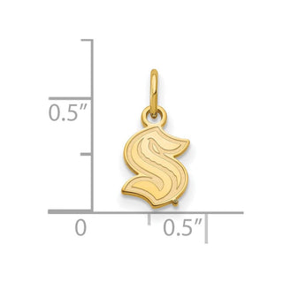 10k Gold NHL LogoArt Seattle Kraken XS Pendant
