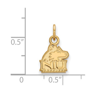 Sterling Silver Gold-plated LogoArt Northern Illinois University N-I-U Huskies Extra Small Pendant