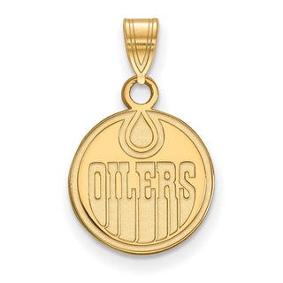 10k Gold NHL LogoArt Edmonton Oilers Small Pendant