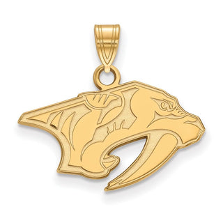 14k Gold NHL LogoArt Nashville Predators Small Pendant