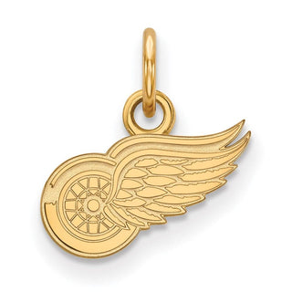 Sterling Silver Gold-plated NHL LogoArt Detroit Red Wings Extra Small Pendant