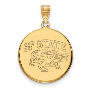 14k Gold LogoArt San Francisco State University Large Disc Pendant