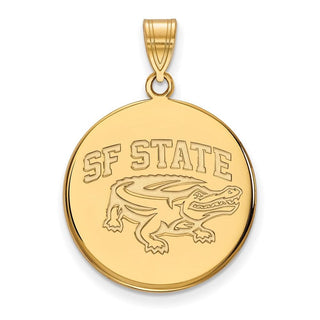 10k Gold LogoArt San Francisco State University Large Disc Pendant