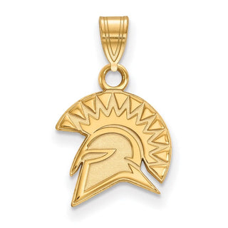 Sterling Silver Gold-plated LogoArt San Jose State University Spartan Small Pendant