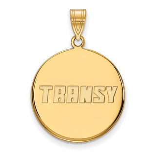 14k Gold LogoArt Transylvania University Large Disc Pendant