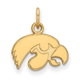 14k Gold LogoArt University of Iowa Hawk Extra Small Pendant