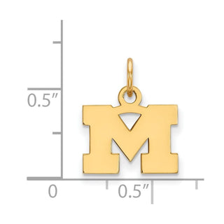 14k Gold LogoArt University of Michigan Letter M Extra Small Pendant