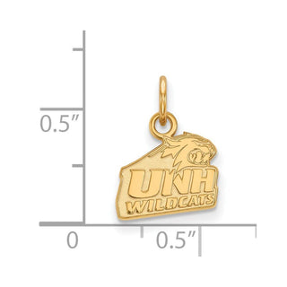 Sterling Silver Gold-plated LogoArt University of New Hampshire Extra Small Pendant