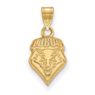 10k Gold LogoArt University of New Mexico Lobos Small Pendant