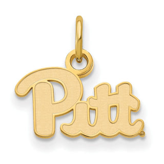Sterling Silver Gold-plated LogoArt University of Pittsburgh Extra Small Pendant