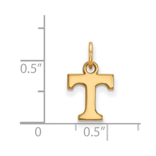 10k Gold LogoArt University of Tennessee Letter T Extra Small Pendant
