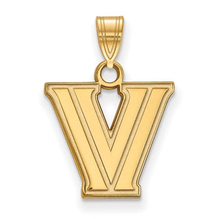 14k Gold LogoArt Villanova University Letter V Small Pendant