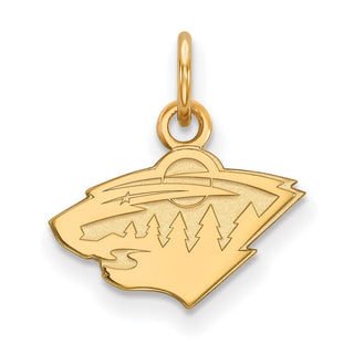 14k Gold NHL LogoArt Minnesota Wild Extra Small Pendant