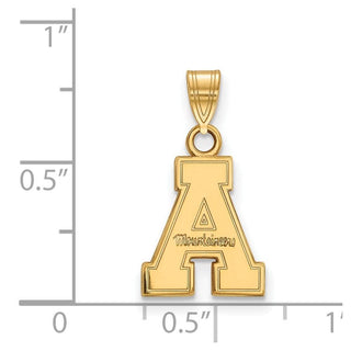 10k Gold LogoArt Appalachian State University Small Pendant