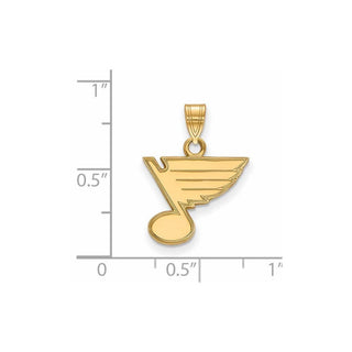 14k Gold NHL LogoArt St. Louis Blues Small Pendant
