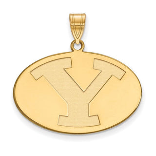 Sterling Silver Gold-plated LogoArt Brigham Young University Letter Y Large Pendant