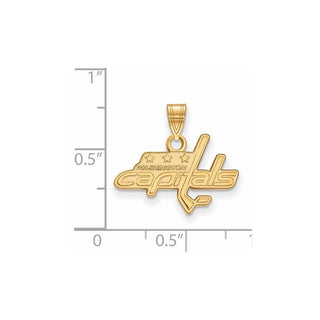 10k Gold NHL LogoArt Washington Capitals Small Pendant