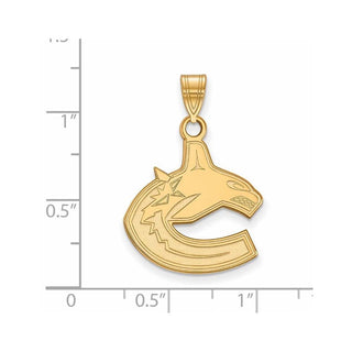 10k Gold NHL LogoArt Vancouver Canucks Large Pendant