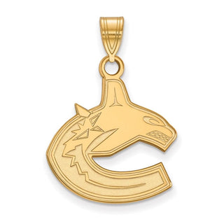 10k Gold NHL LogoArt Vancouver Canucks Large Pendant