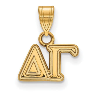 Sterling Silver Gold-plated LogoArt Delta Gamma Sorority Greek Letters Small Pendant