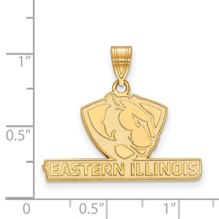 14k Gold LogoArt Eastern Illinois University Medium Pendant