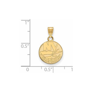 14k Gold NHL LogoArt New York Islanders Small Pendant