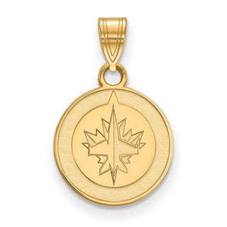 14k Gold NHL LogoArt Winnipeg Jets Small Pendant