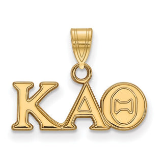 Sterling Silver Gold-plated LogoArt Kappa Alpha Theta Sorority Greek Letters Small Pendant