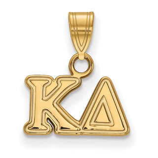 Sterling Silver Gold-plated LogoArt Kappa Delta Sorority Greek Letters Small Pendant