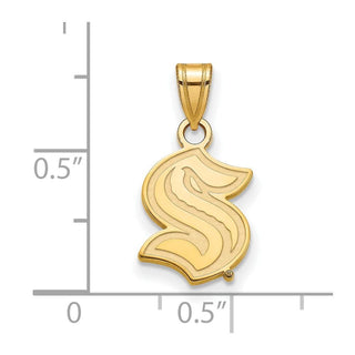 14k Gold NHL LogoArt Seattle Kraken Small Pendant