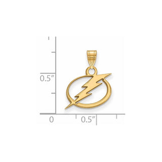14k Gold NHL LogoArt Tampa Bay Lightning Small Pendant