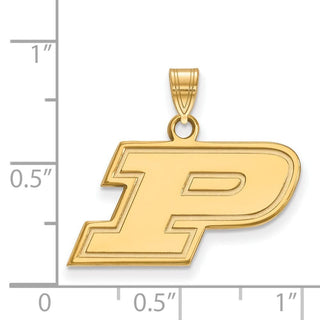 14k Gold LogoArt Purdue University Letter P Small Pendant