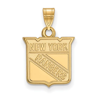 14k Gold NHL LogoArt New York Rangers Small Pendant