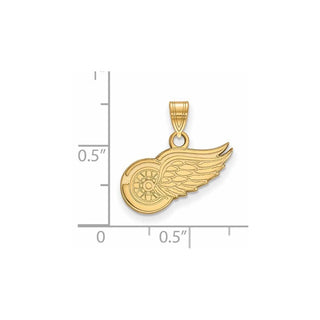 10k Gold NHL LogoArt Detroit Red Wings Small Pendant