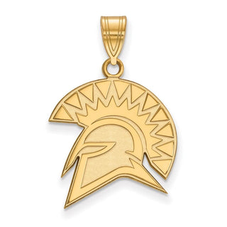 10k Gold LogoArt San Jose State University Spartan Large Pendant