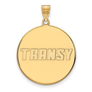 Sterling Silver Gold-plated LogoArt Transylvania University Extra Large Disc Pendant