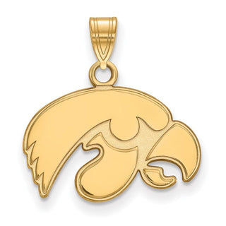 14k Gold LogoArt University of Iowa Hawk Small Pendant
